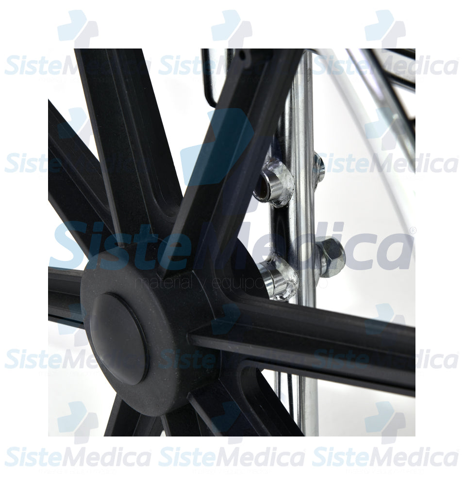 Silla de ruedas de lujo descansa brazos largo fijo, eleva piernas