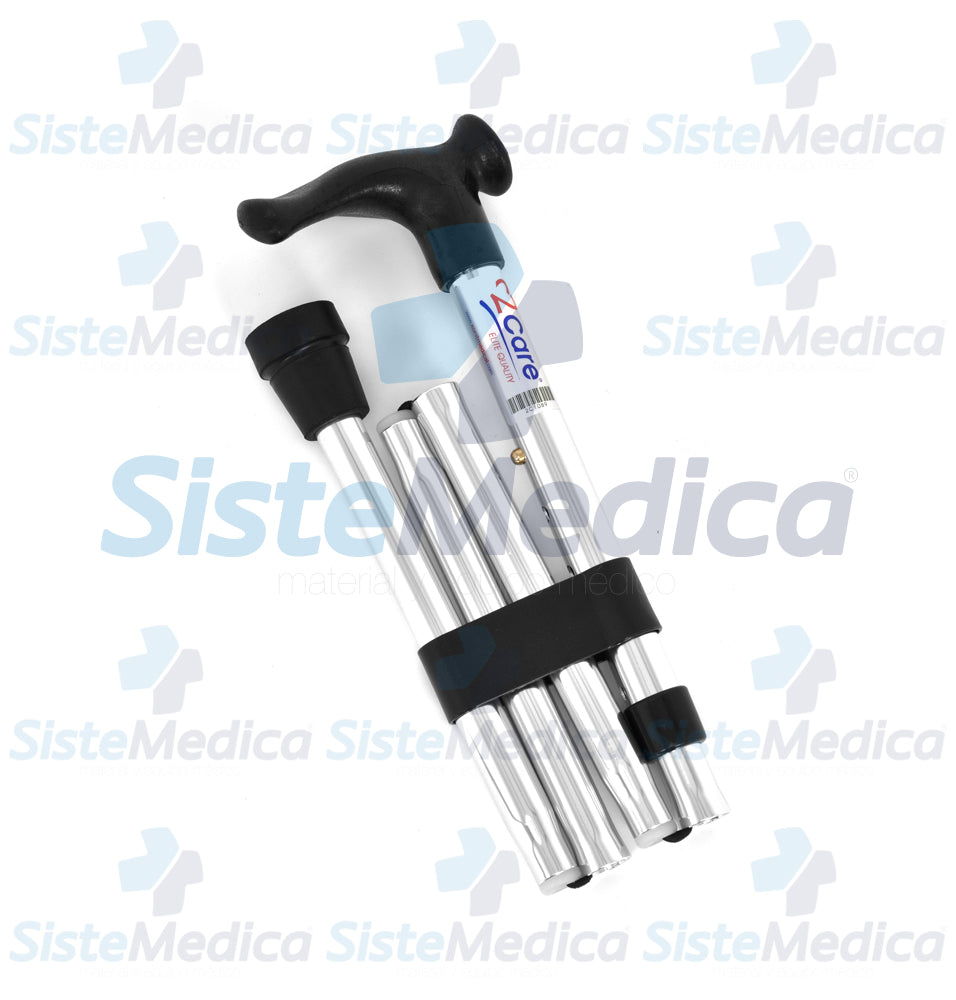 Bastón aluminio plegable ergonomico mano derecha