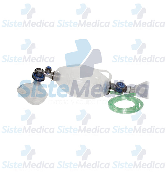 Resucitador (reanimador pulmonar) reusable silicon Adulto