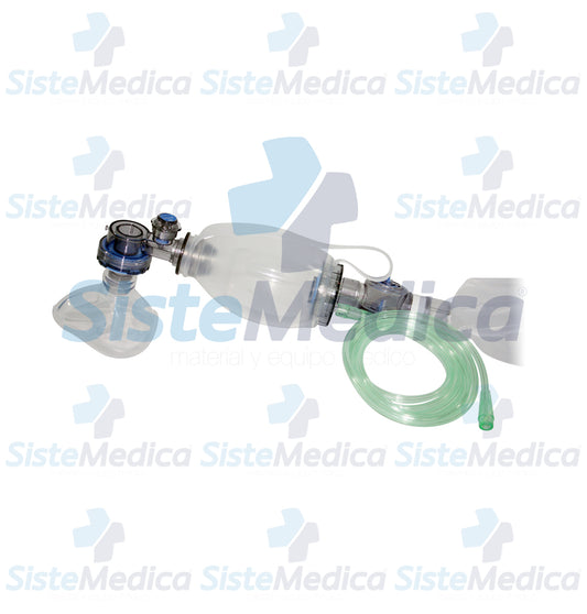 Resucitador (reanimador pulmonar) reusable silicon Pediatrico