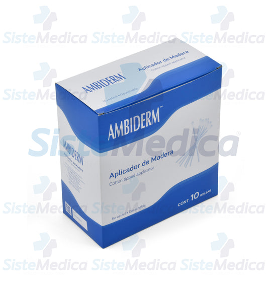 Aplicador de madera de 15 cm con punta de algodón caja con 1,000 piezas