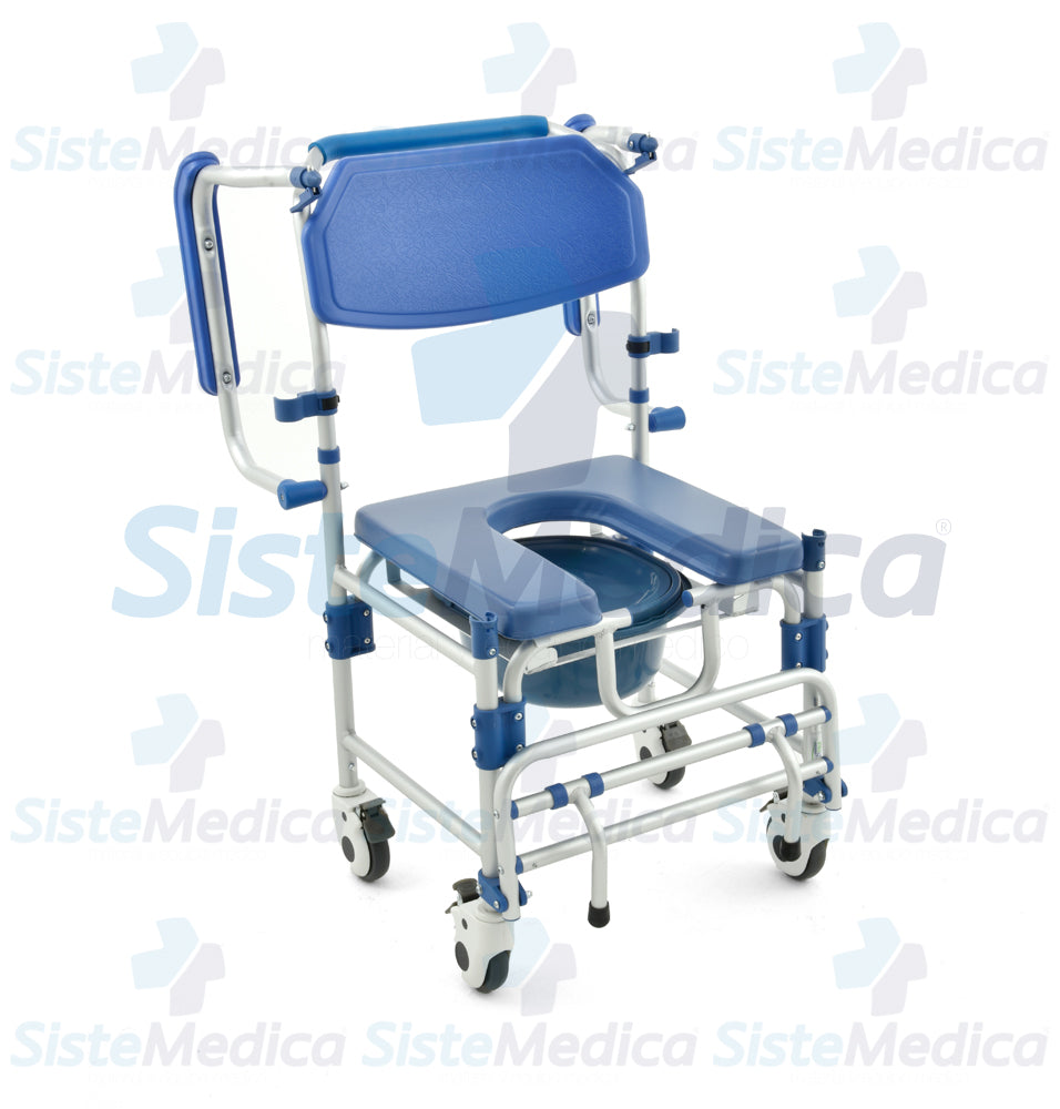 Silla cómodo para ducha con ruedas