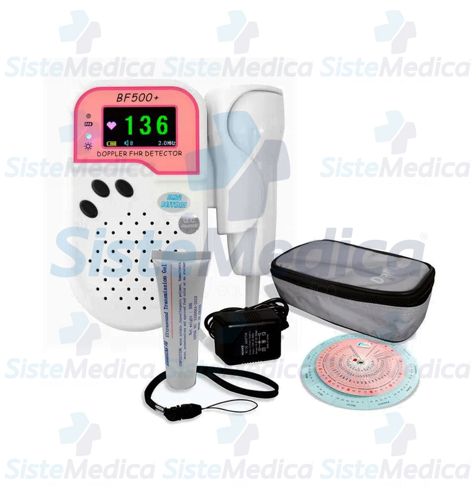 Doppler de bolsillo con pantalla LCD con transductor de 2 Mhz.