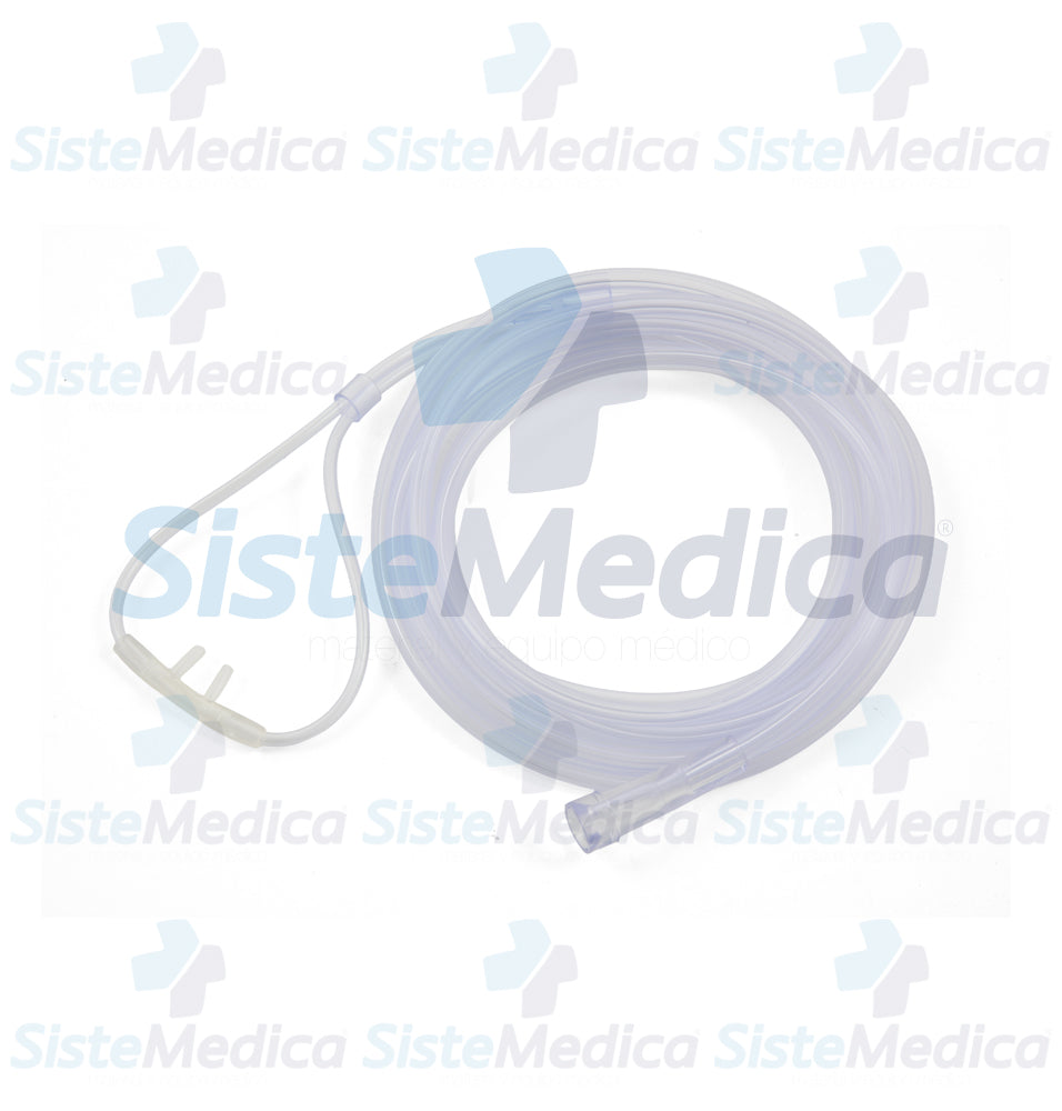 Cánula de oxígeno nasal con manguera de 255 cm