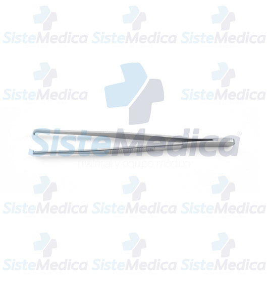 Pinza de disección con 2 x 1 dientes 14 cm