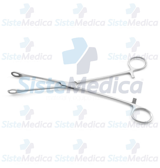 Pinza porta esponja Foerster (Forester) con anillo pequeño recta 24 cm