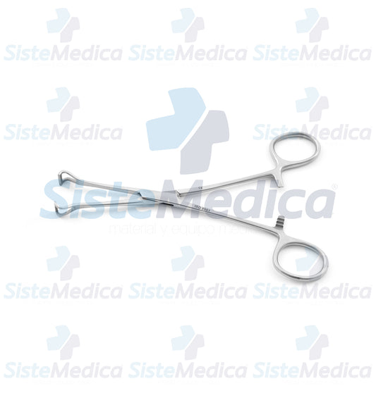 Pinza intestinal Babcock fenestrada con cremallera 16 cm