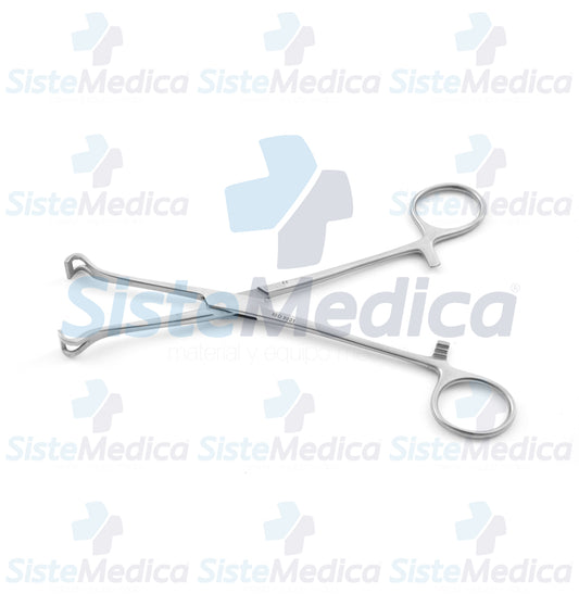 Pinza intestinal Babcock fenestrada con cremallera 18 cm