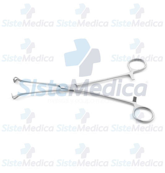 Pinza intestinal Babcock fenestrada con cremallera 23 cm