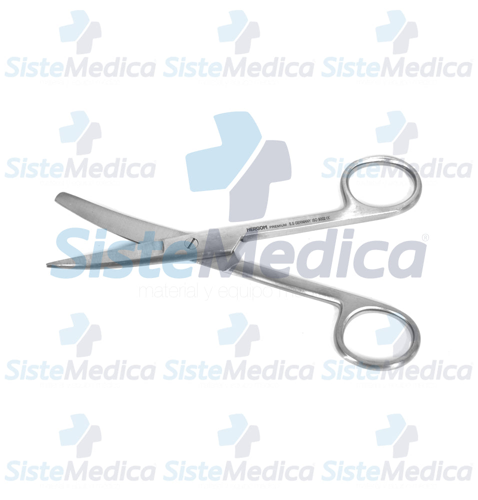 Tijeras quirúrgica curva, Puntas Roma / Aguda 14 cm