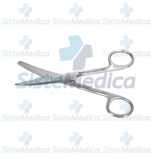 Tijeras quirúrgica curva, Puntas Roma / Aguda 14 cm