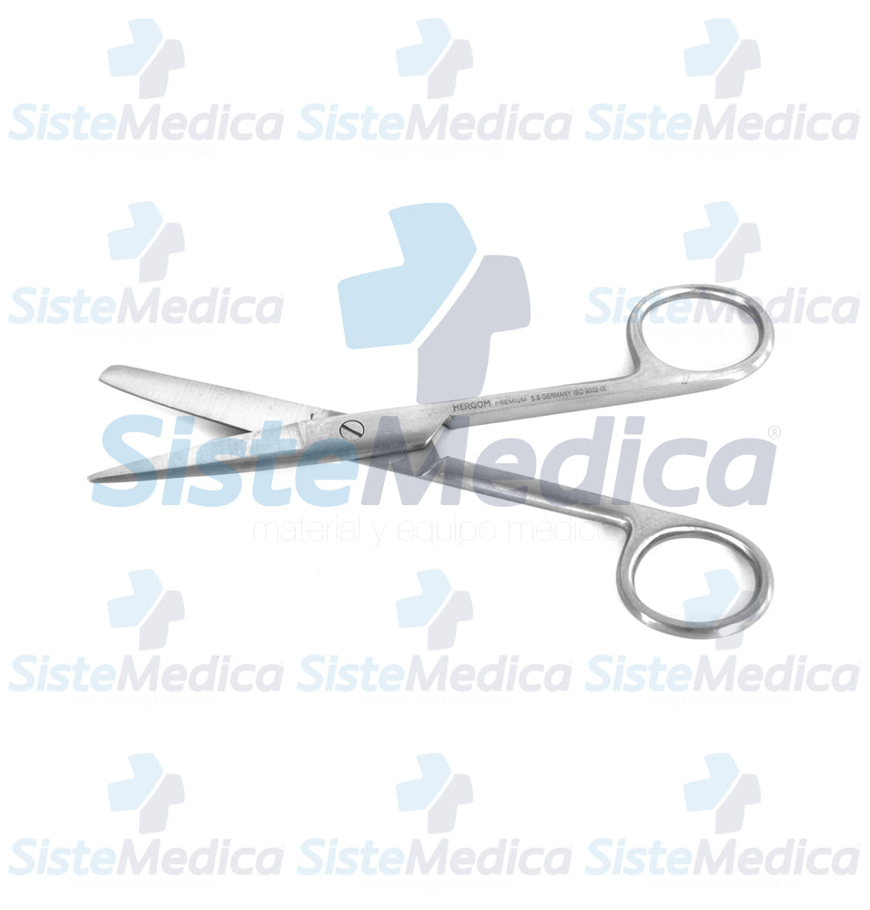 Tijeras quirúrgica recta, Puntas Roma / Aguda 14 cm