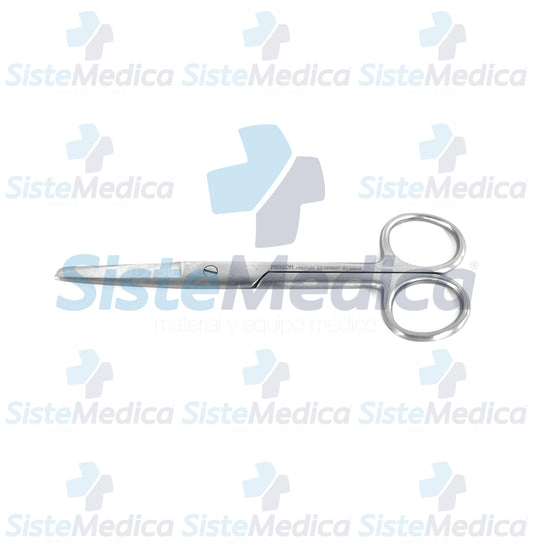 Tijeras quirúrgica recta, Puntas Roma / Aguda 14 cm