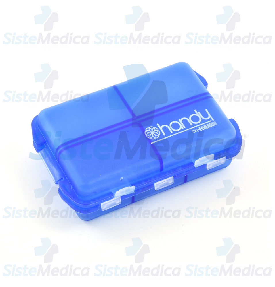 Pastillero organizador tipo caja con 10 compartimientos independientes