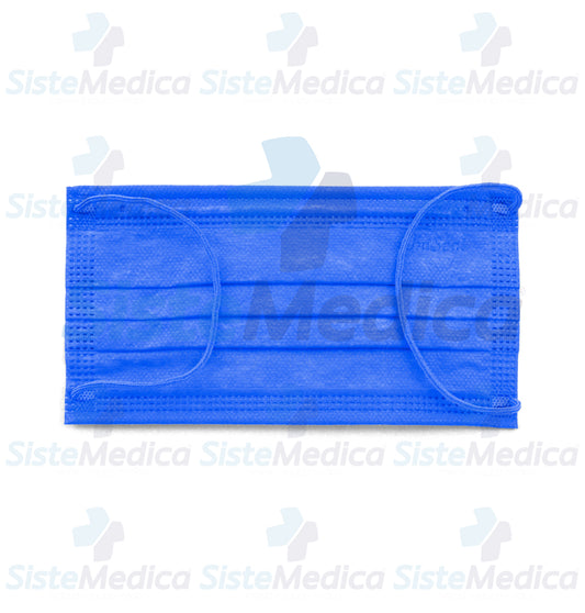 Cubre bocas quirúrgico de 4 capas plisadas caja con 50 piezas