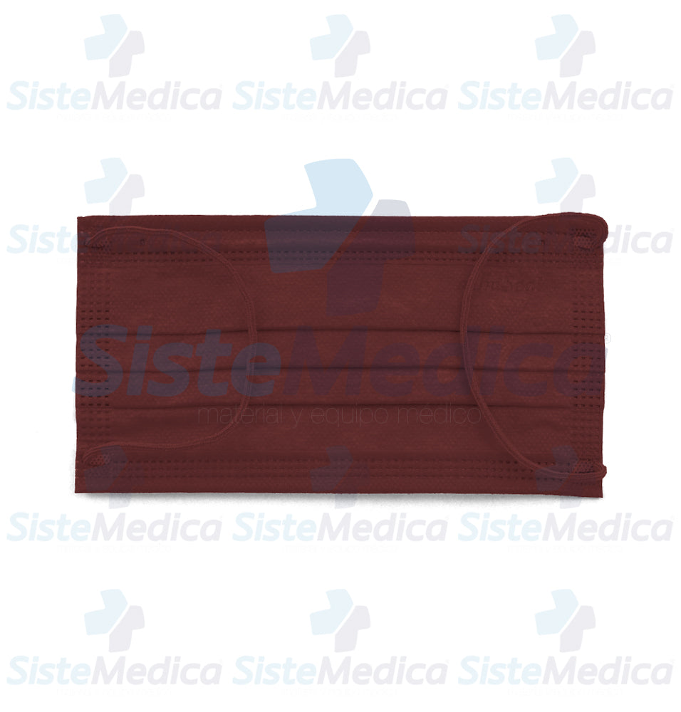 Cubre bocas quirúrgico de 4 capas plisadas caja con 50 piezas