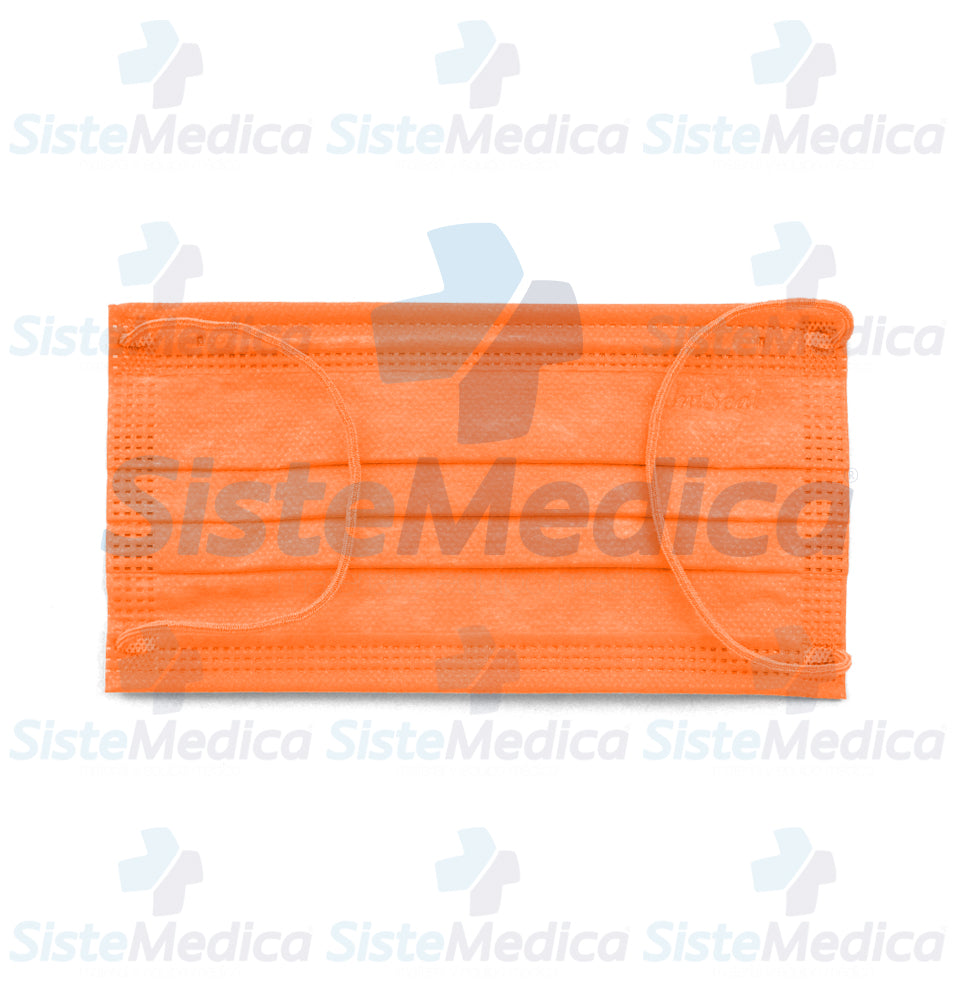 Cubre bocas quirúrgico de 4 capas plisadas caja con 50 piezas