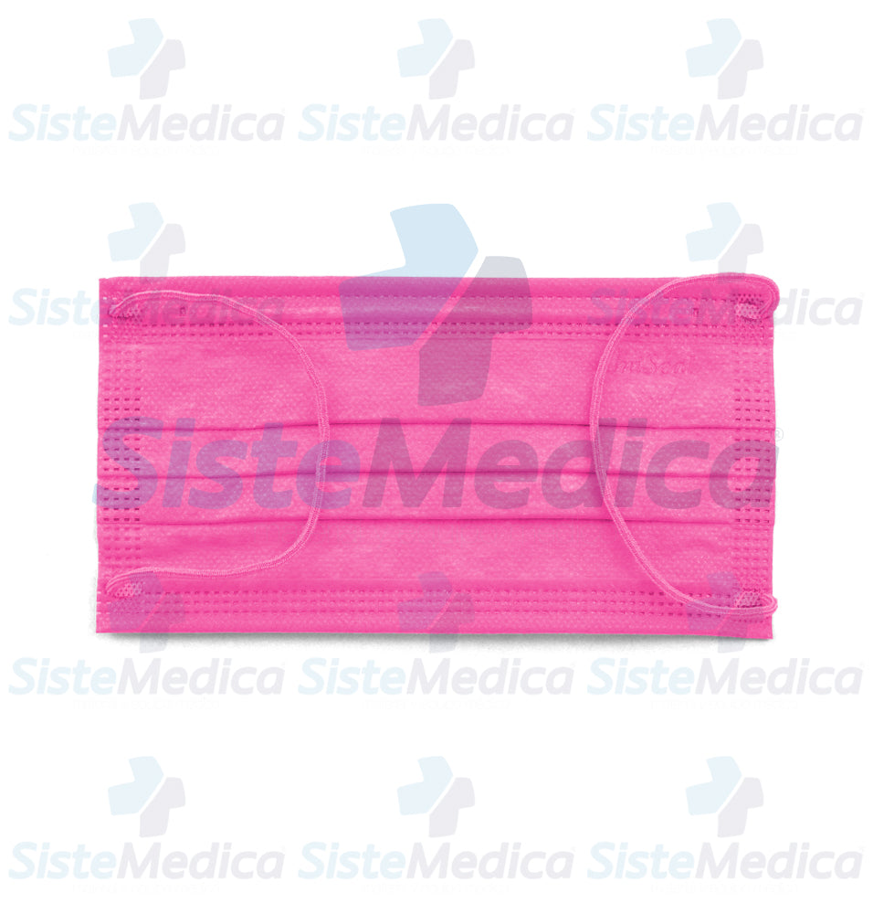 Cubre bocas quirúrgico de 4 capas plisadas caja con 50 piezas
