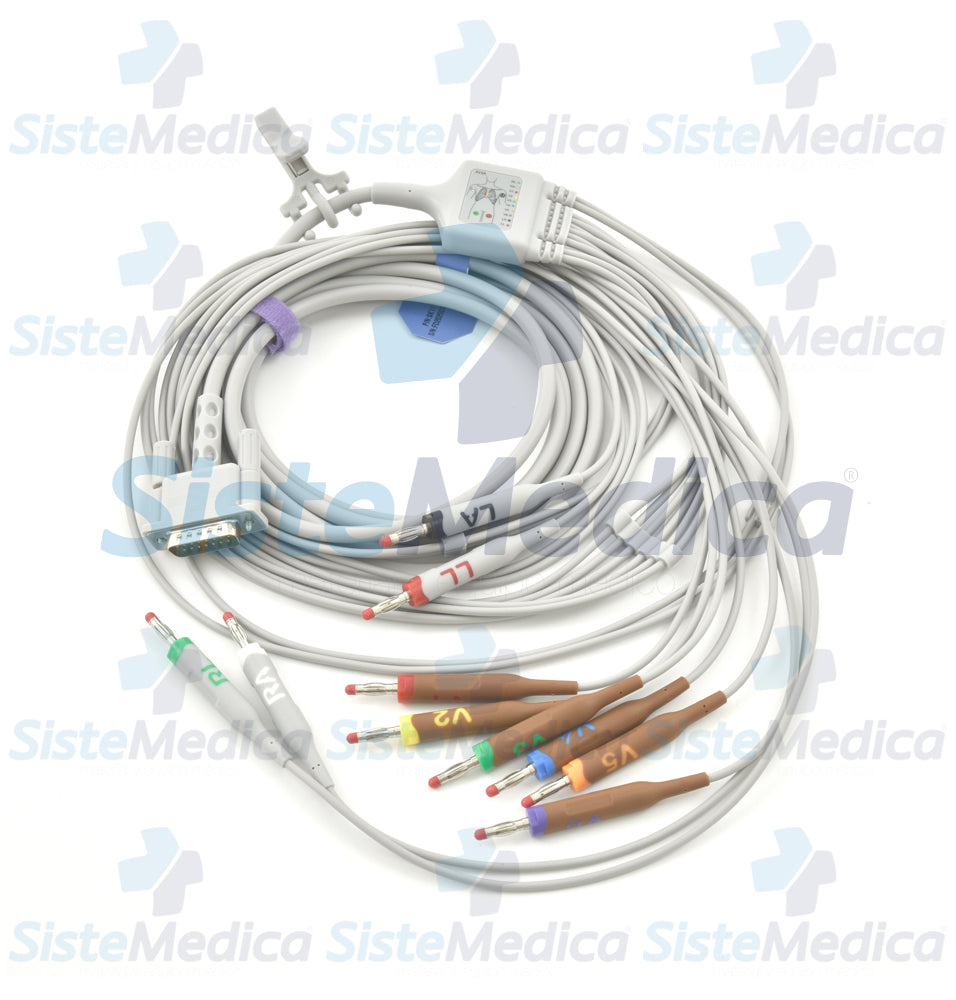 Cable para electro cardiografo EKG/ECG de 10 derivaciones