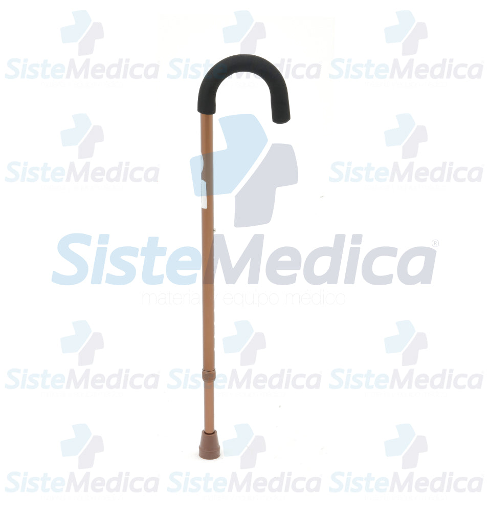 Bastón agarre curvo acojinado altura ajustable 75 a 97 cm