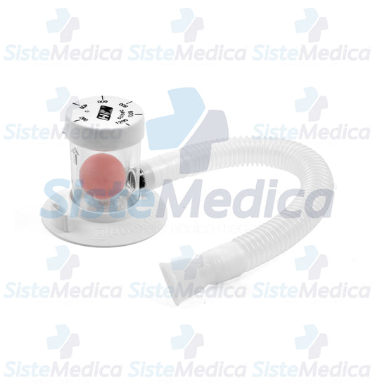 Ejercitador pulmonar SMI (Inspiración Máxima Sostenida) graduable con 6 niveles de rehabilitación pulmonar