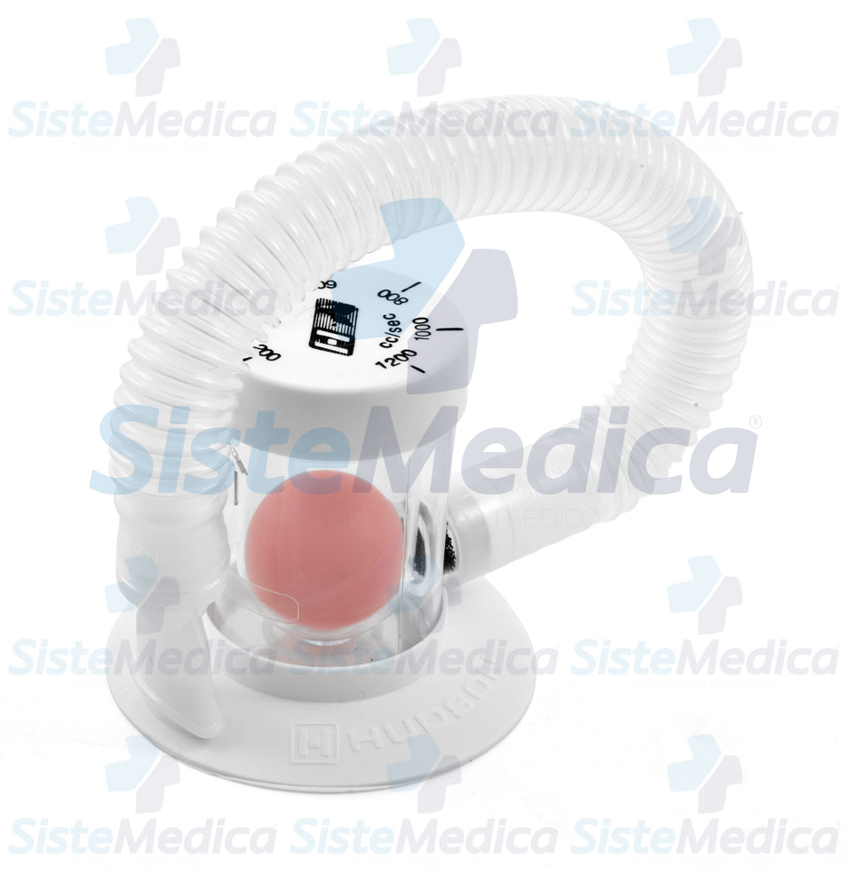 Ejercitador pulmonar SMI (Inspiración Máxima Sostenida) graduable con 6 niveles de rehabilitación pulmonar