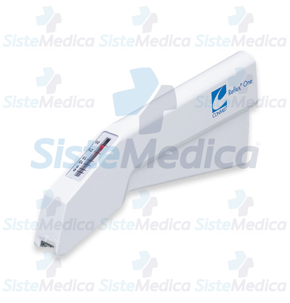 Engrapadora para piel con grapas extra anchas medida 6.9 de ancho x 3.6 de alto mm