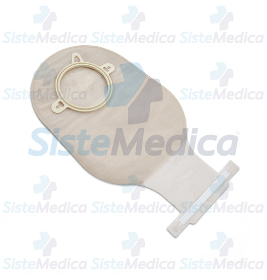 Bolsa para colostomía drenable con aro de ensamble 60 mm y pinza de cierre