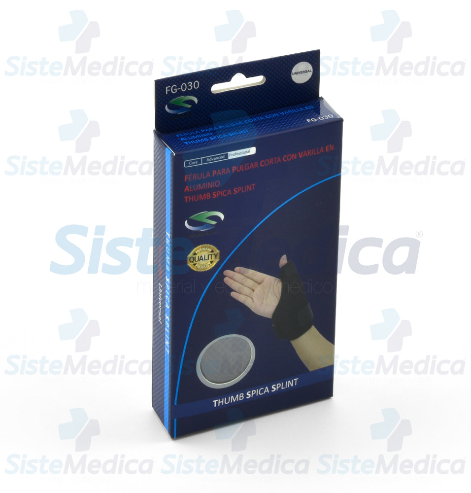 Férula para pulgas corta con varilla de aluminio ambidiestra