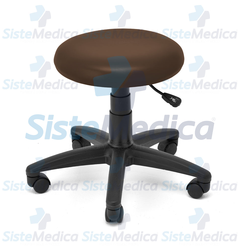 Banco Material Banco giratorio tapizado con ruedas neumático – SisteMedica: Material y ...