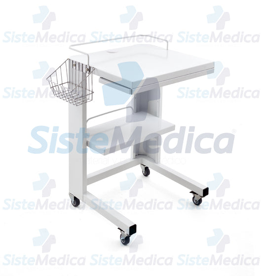 Carro para portátil con canastilla