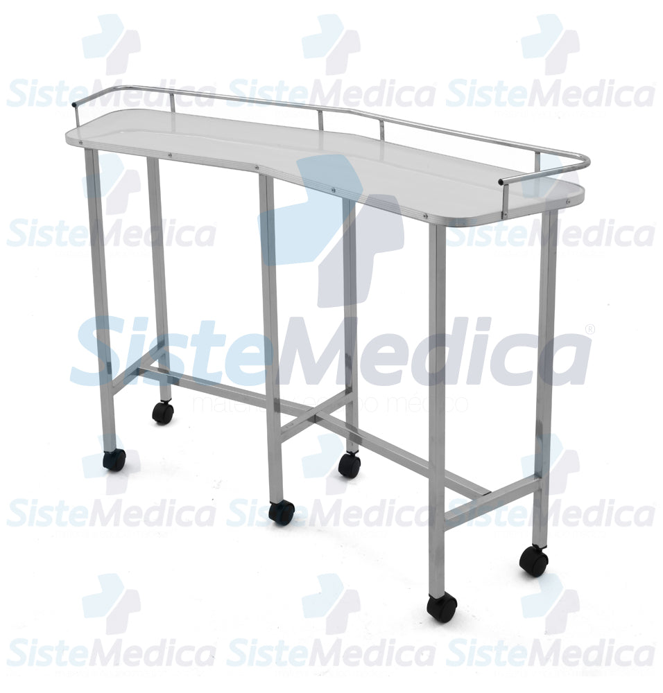 Mesa riñon con 1 entrepaño