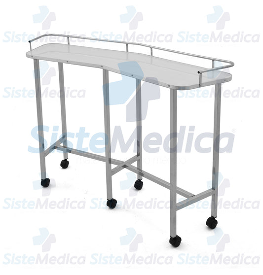 Mesa riñon con 1 entrepaño