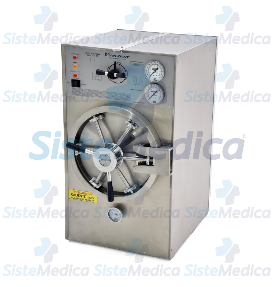 Autoclave horizontal chica de 17 litros