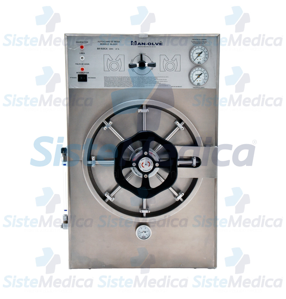 Autoclave horizontal chica de 17 litros