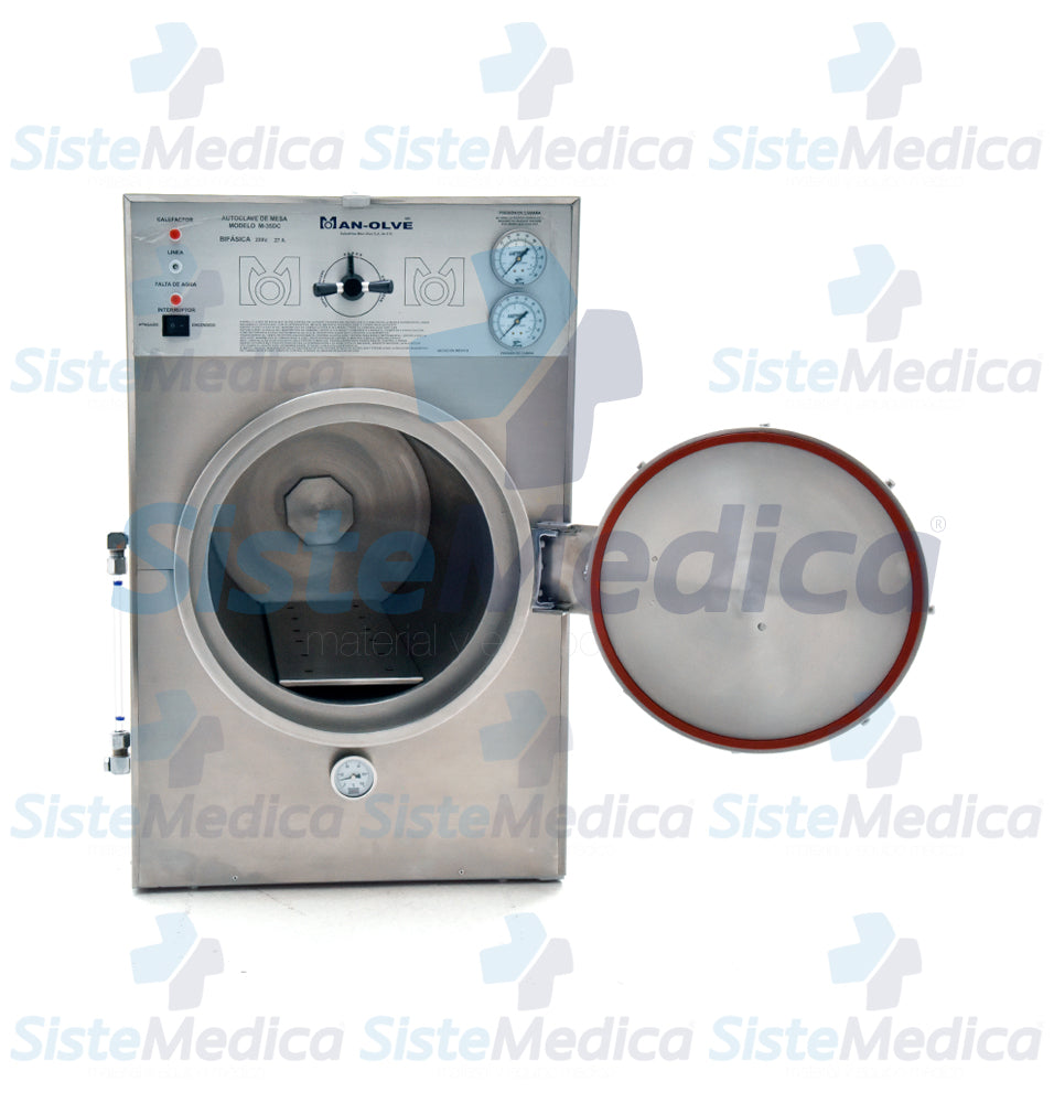 Autoclave horizontal chica de 17 litros