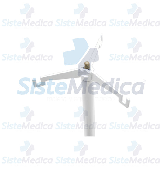 Porta sueros (venoclisis) de aluminio para resonancia magnética