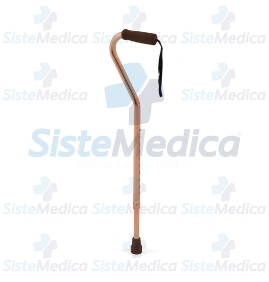 Bastón de aluminio con cuello de ganso altura variable 78 - 100 cm