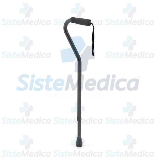Bastón de aluminio con cuello de ganso altura variable 78 - 100 cm