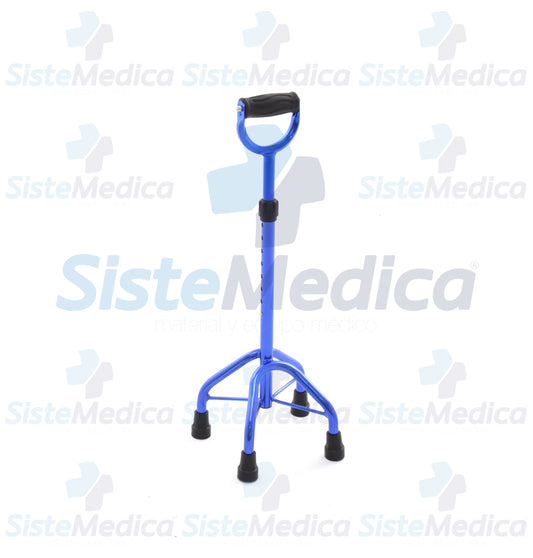 Bastón 4 apoyos mango tipo remo altura ajustable a 10 niveles (72 - 92 cm)