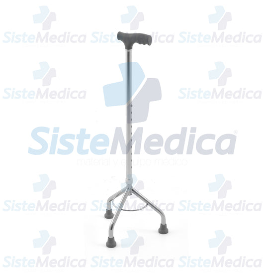 Bastón de 3 apoyos con mango tipo francés altura ajustable 72 - 92 cm