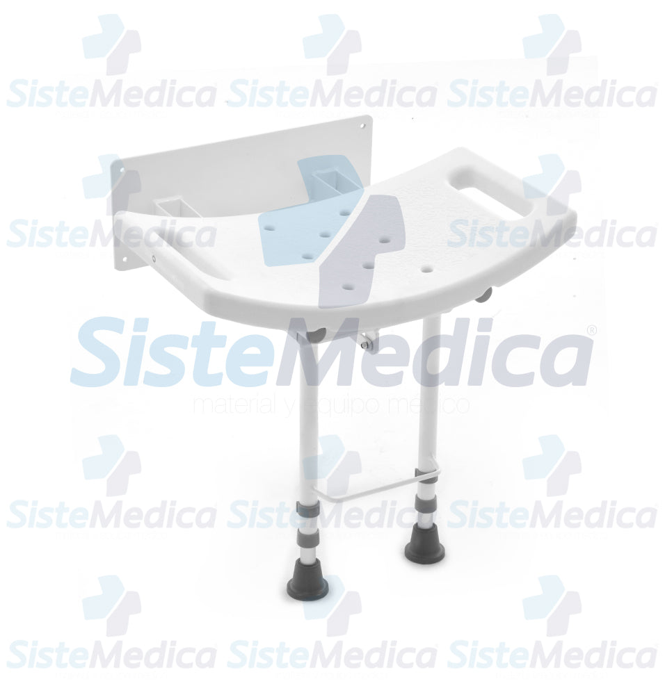 Banco de ducha de pared abatible