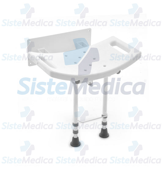 Banco de ducha de pared abatible