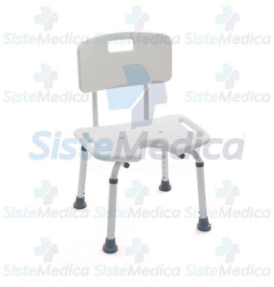 Silla para ducha con asiento perineal