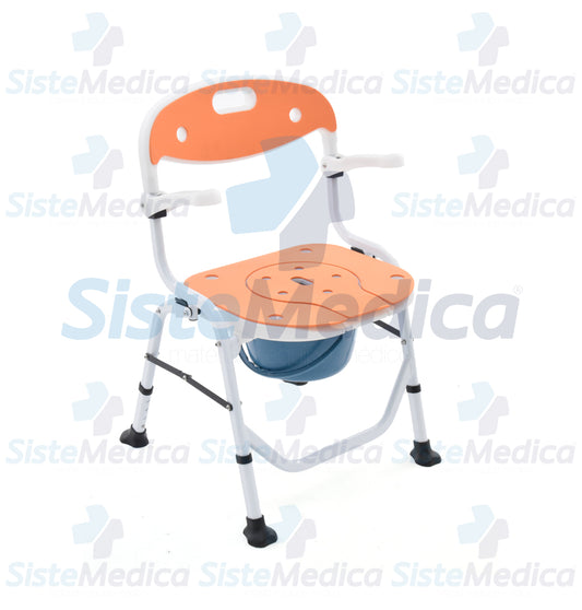 Silla ducha de aluminio con cómodo