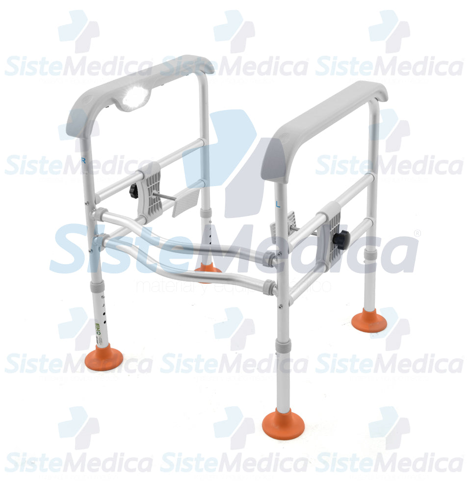 Chasis de seguridad bariátrico para WC con luz