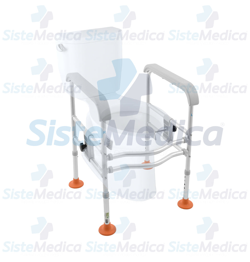 Chasis de seguridad bariátrico para WC con luz
