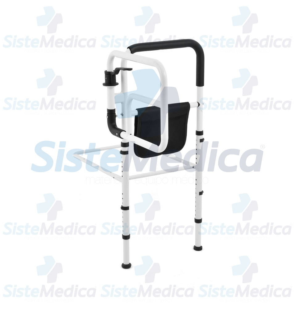 Barandal de cama acero ajustable con marco abatible