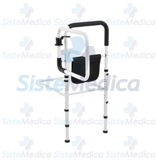 Barandal de cama acero ajustable con marco abatible