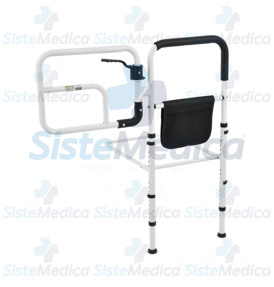 Barandal de cama acero ajustable con marco abatible